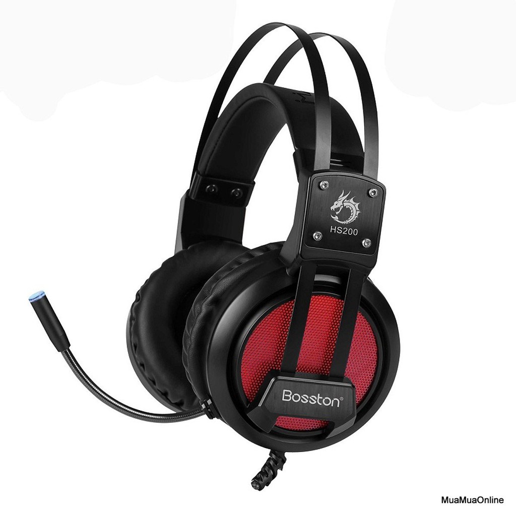 Tai Nghe Gaming Chụp Tai Headphone Có Dây BOSSTON HS-12 - Tai Nghe Nhạc Có Mic Máy Vi Tính Laptop | BigBuy360 - bigbuy360.vn