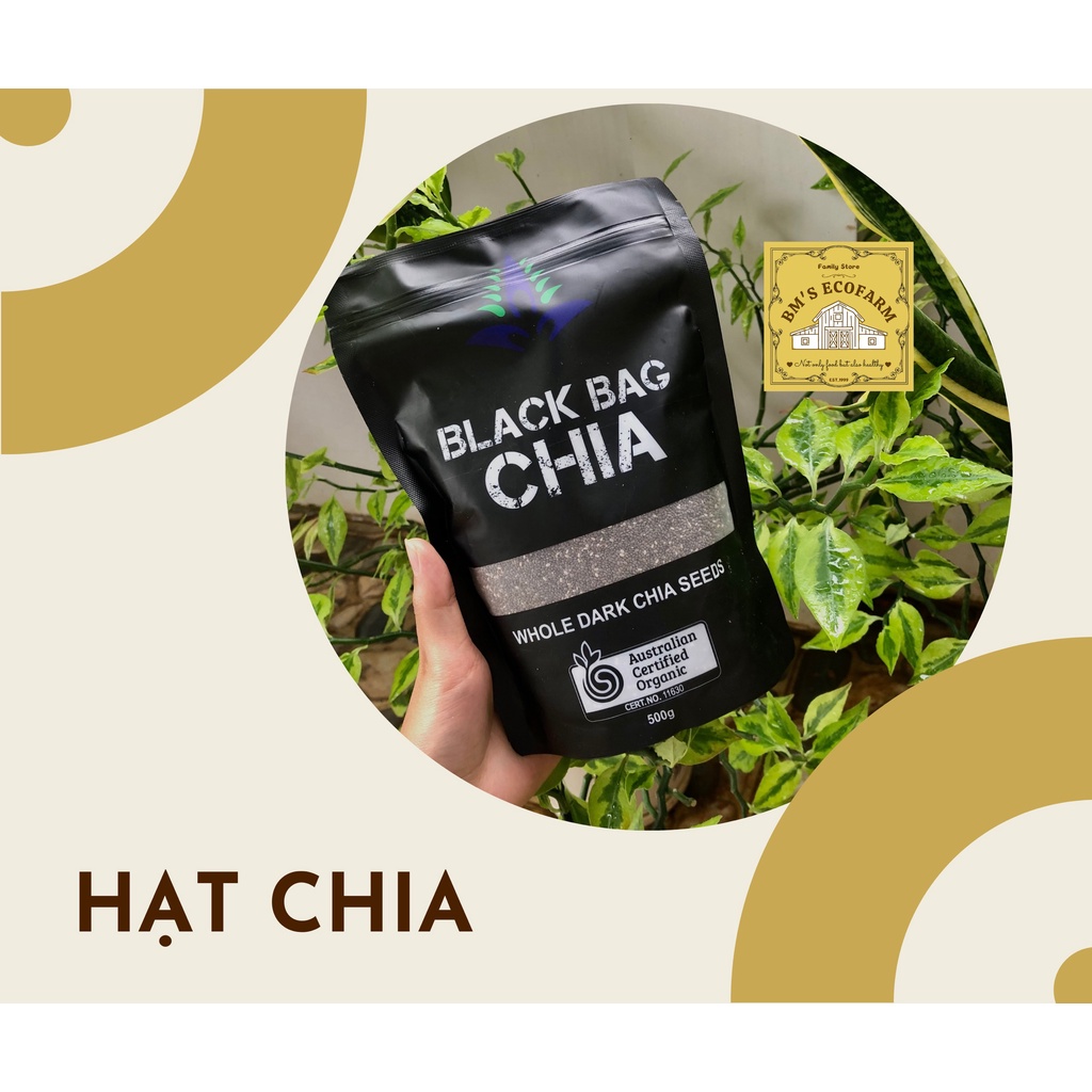 HẠT CHIA ĐEN TỰ NHIÊN BM'S ECOFARM 500G