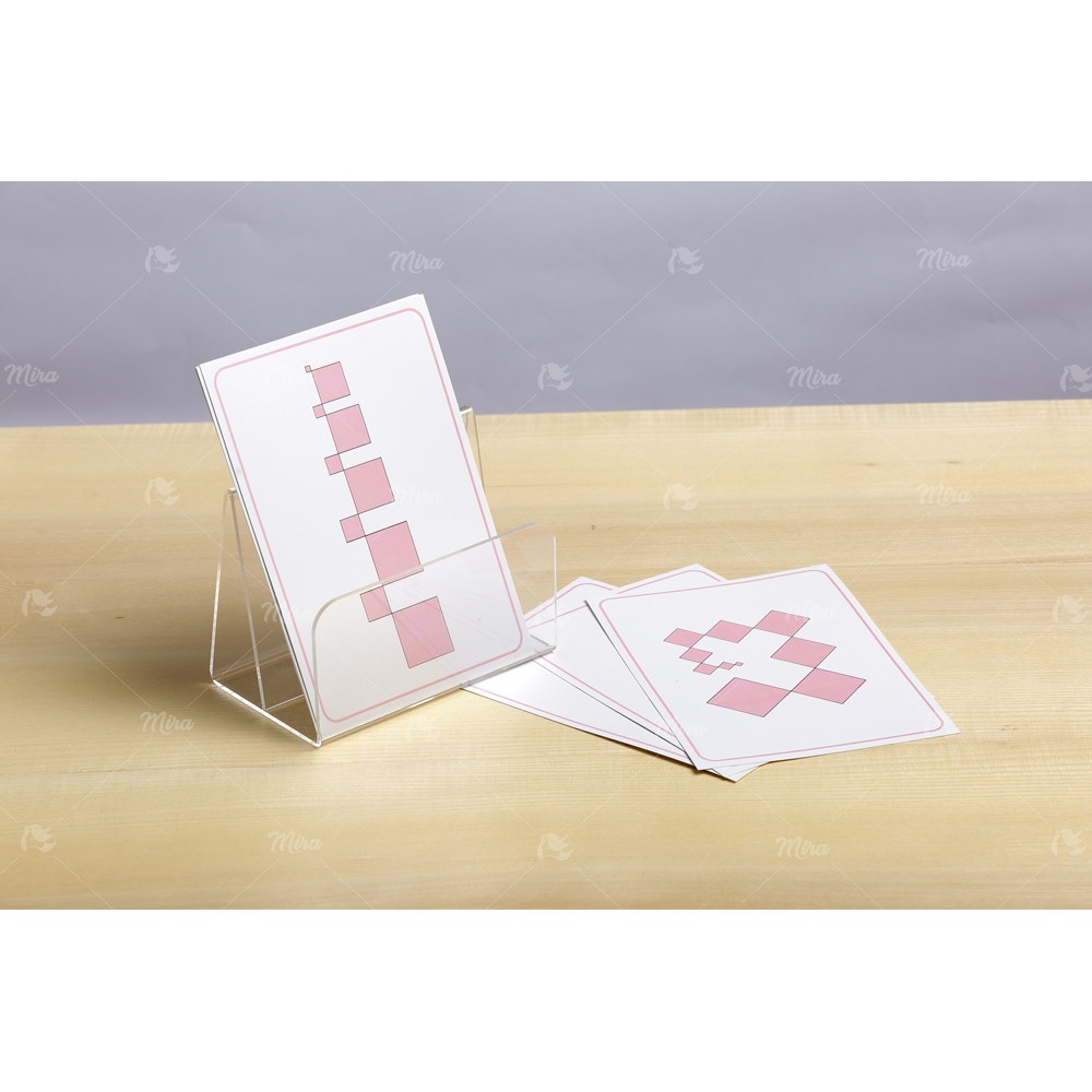 Bộ thẻ giác quan cho bé - Thẻ biến thể tháp hồng - Giáo cụ giác quan Montessori - Mira toys