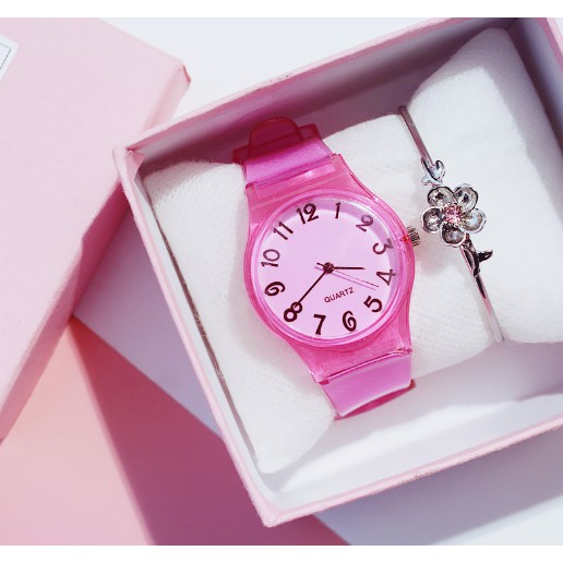 ĐỒNG HỒ NỮ DÂY CAO SU TRONG SUỐT NHIỀU MÀU D303 CỰC ĐẸP | BigBuy360 - bigbuy360.vn