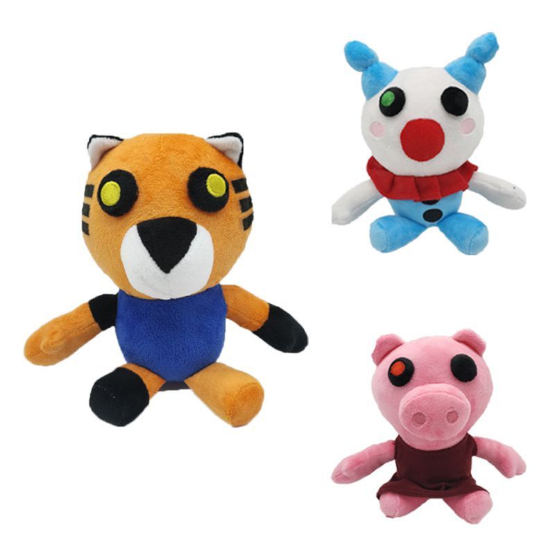 Đồ chơi nhồi bông Hình Roblox Pig Tiger Clown Làm Quà Tặng Cho Bé