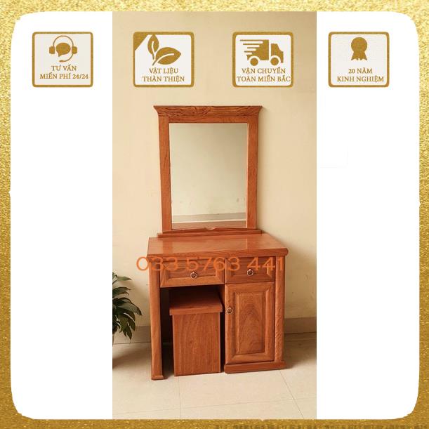 Bàn trang điểm hương đá 80x40cm kèm ghế ngồi
