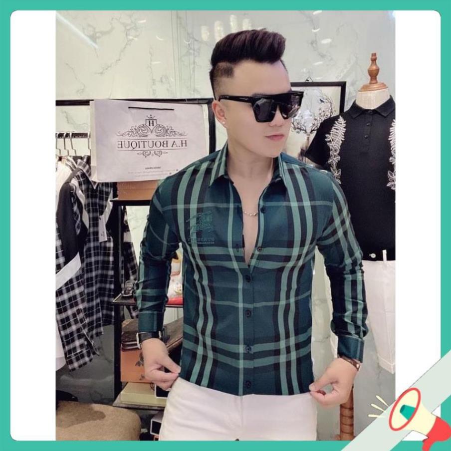 Chất Xịn ÁO SƠ MI HOẠ TIẾT 3D TAY DÀI PHỐI CARO BBR THÊU NGỰC - 3TD03 !
