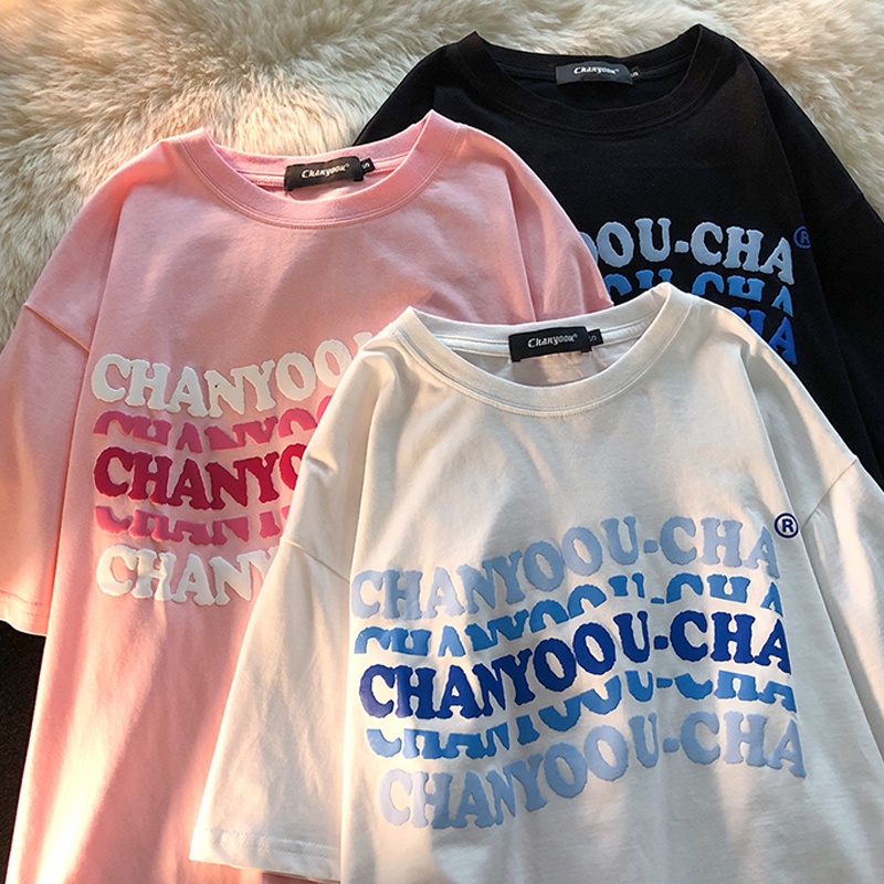 NRVP Áo Thun Nữ Tay Ngắn In Hình Phong Cách Hàn Quốc Thời Trang Mùa Hè 2022