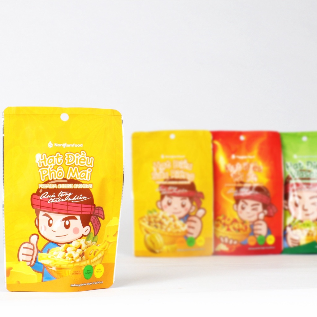 Hạt điều phô mai Nonglamfood 45g | Premium cheese cashews