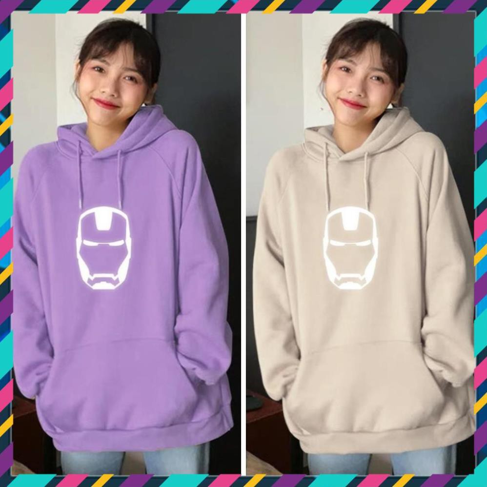 TẶNG KÈM NÓN KẾT- Áo khoác hoodie phản quang , Áo nỉ Iron Man dày  êm ái, Freesize Unisex cho nam và nữ  - KN31 . | BigBuy360 - bigbuy360.vn