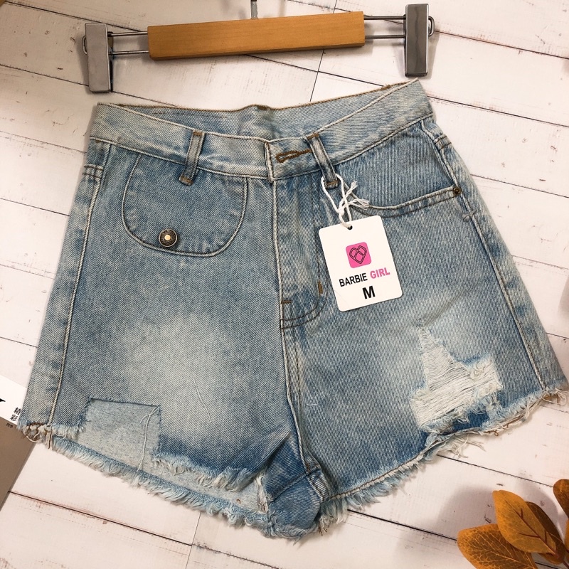 [SALE XẢ HÀNG] Quần short jean Nữ phối đắp cắt rách cá tính, phong cách trẻ trung (GIAO MẪU NGẪU NHIÊN)