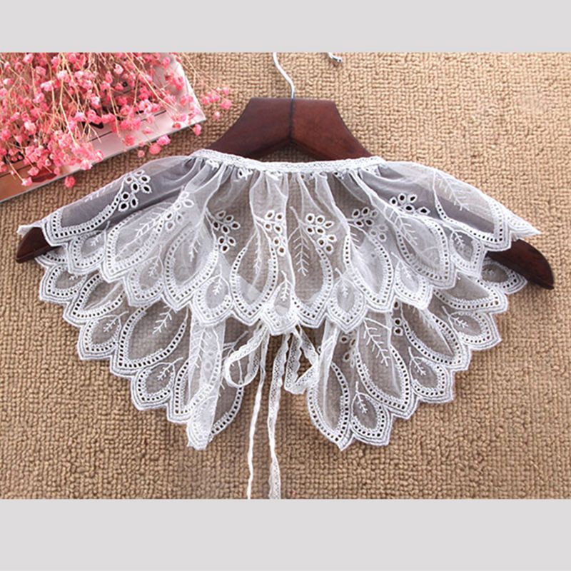 Cổ Áo Rời Viền Ren xinh xắn cho nữ