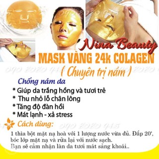 MẶT NẠ COLLAGEN VÀNG SÂM 24K Handmade
