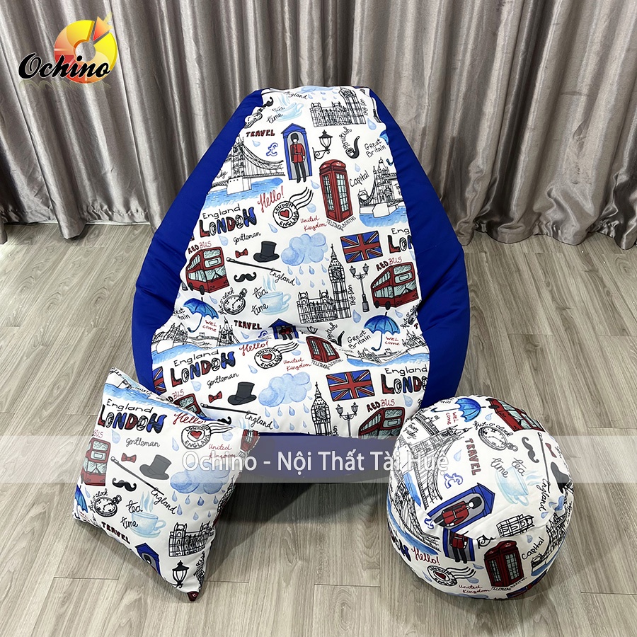 Ghế Lười Hạt Xốp Siêu To Khổng Lồ Size 1M2-90 Gồm 3 Món Phong Cách Hiện Đại (Đã Kèm Hạt Xốp)