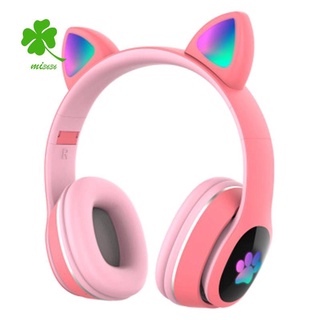 Dễ Thương Tai Nghe Bluetooth Không Dây Hình Mèo Có Mic Cho Bé