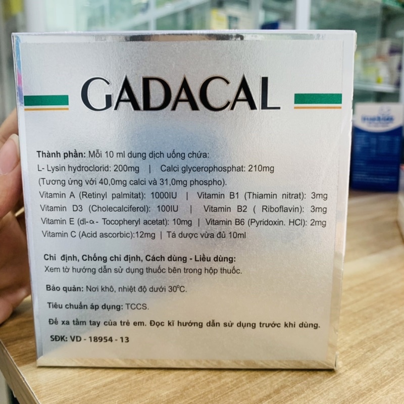 Gadacal - Cho Người Thiếu Vitamin Và Khoáng Chất Tăng Cường Sức Đề Kháng