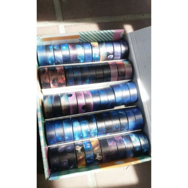 Combo washi galaxy và hộp đựng washi ❤