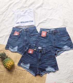 Quần Đùi Jeans Bigsize - Rách Hai Bên QJ1045