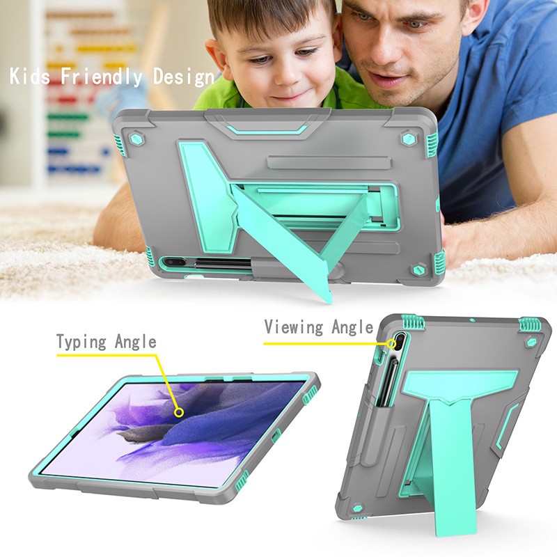 Ốp lưng máy tính bảng cho Samsung Galaxy Tab S8 Plus X800 X806 S7 Fe T730 T735 T736 T733 S7 Plus T970 T975 12.4inch