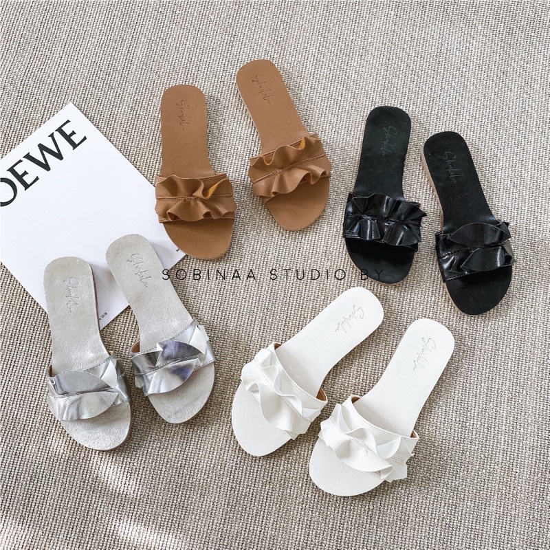 Dép nữ quai ngang bèo nhún siêu đẹp siêu hot đi chơi đi học đi biển đi trong nhà