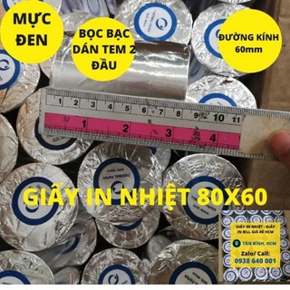 GIẤY IN NHIỆT, IN BILL, IN HÓA ĐƠN K80X60 ( ĐƯỜNG KÍNH 60mm)