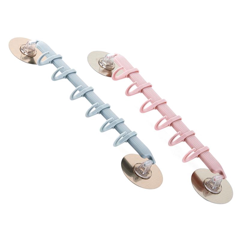 6 Hooks Self Adhesive Wall Organizer Hooks / Wall Hanging Hooks / Free Punch Hanger Rack / Bathroom Towel Holder  Accessories
