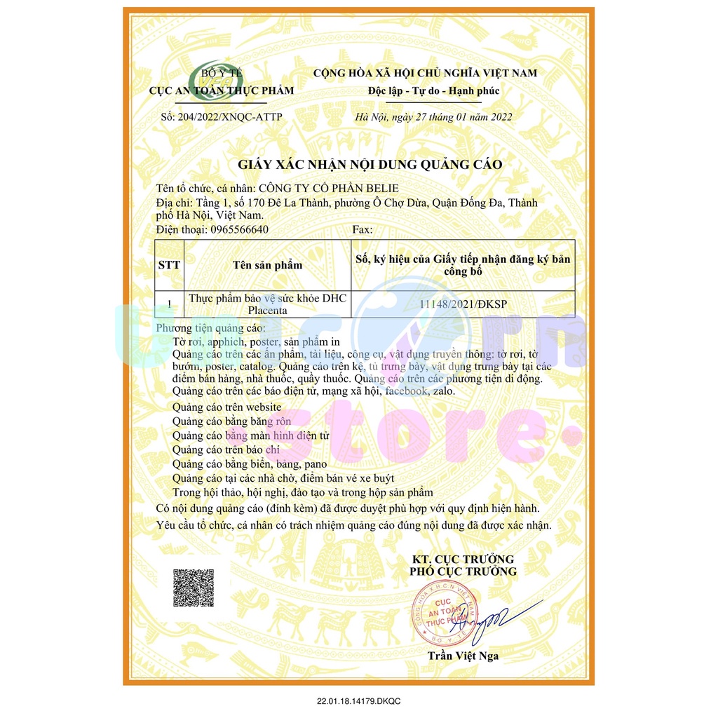 Viên Uống Nhau Thai Làm Đẹp Da DHC Placenta 30 ngày - 90 viên