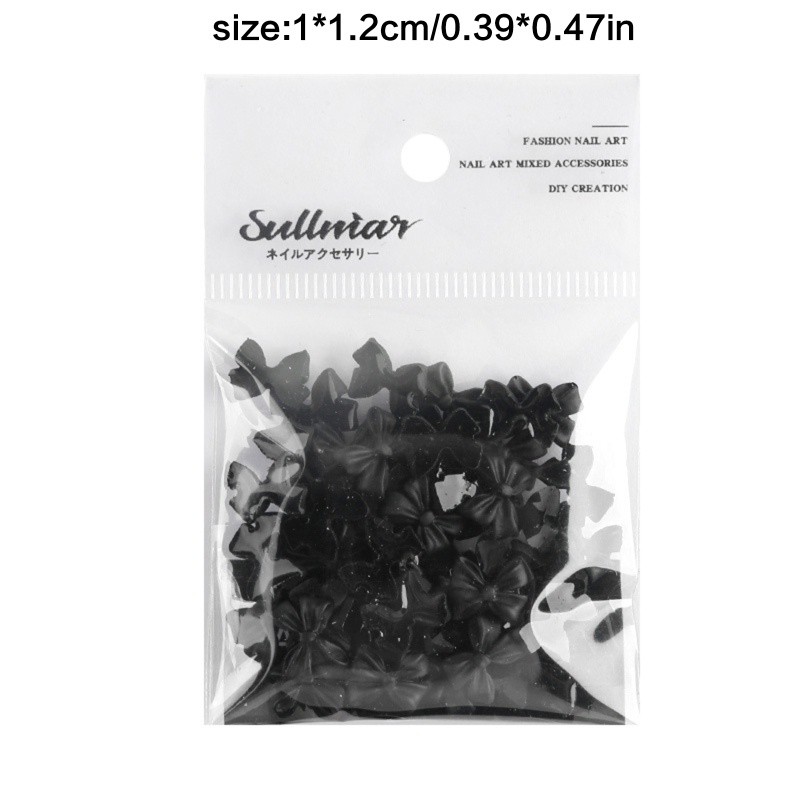 Set 50 Nơ Nhựa 3D Đính Móng Nghệ Thuật