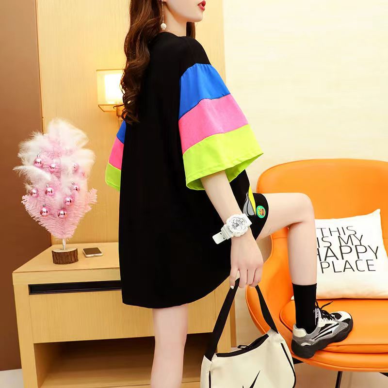 Áo Thun Tay Ngắn Dáng Rộng Họa Tiết Hoạt Hình Phong Cách Hàn Quốc Thời Trang Mùa Hè Cho Bé Gái 12-14 Tuổi