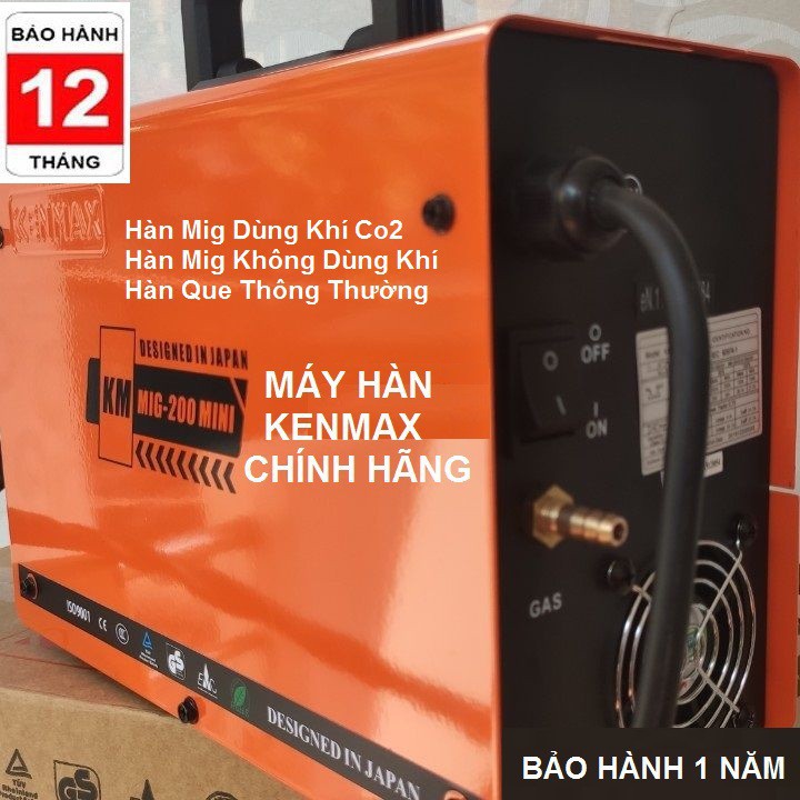 Máy Hàn Điện, Máy Hàn Khí KenMax Mig-200 Nhật Bản Tặng Cuộn Dây Hàn Lõi Thuốc 1Kg Model 2020