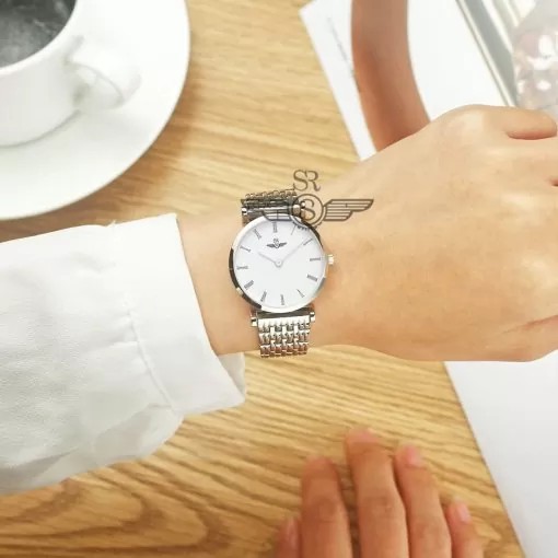 Đồng hồ nữ SRWATCH classic SL8702.1102 Mặt kính sapphire chống trầy nước mạ vàng sán