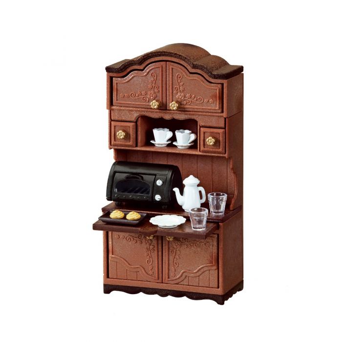 Đồ Chơi Sylvanian Families Bộ Tủ Kệ Ly Cổ Điển Classic Brown Cupboard Set