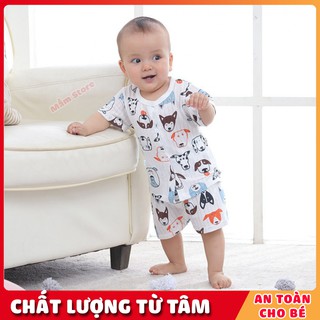 Bộ Quần Áo Sơ Sinh Cotton Giấy Mặc Hè Cho Bé Từ 0-15 Tháng