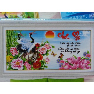 Tranh đính đá cha mẹ yn2084