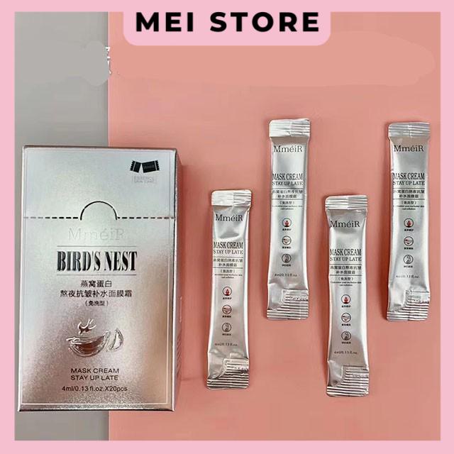 Hộp 20 Gói Mặt Nạ Ngủ MméiR Mask Cream Stay Up Late Trắng Da Chống Lão Hóa
