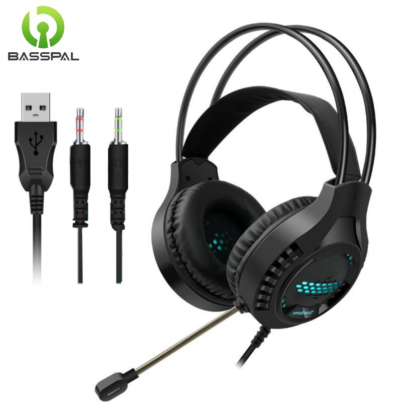 Tai Nghe Chụp Tai Basspal Ak3 Chuyên Chơi Game Cổng Usb 3.5mm Có Dây Và Micro Hd Cho Laptop / Máy Tính Bàn - HÀNG MỚI VỀ