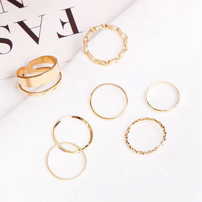 Tmdbyx Set 8 Nhẫn Đeo Tay Kim Loại Thời Trang Cho Nữ