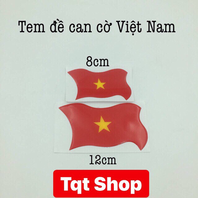 Tem đề can logo cờ Việt Nam (giá 1 cái)
