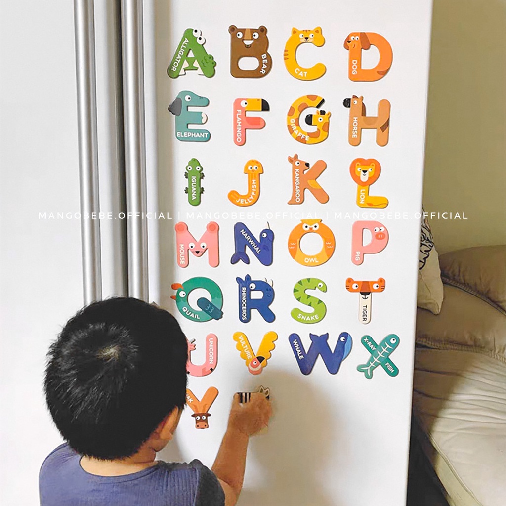 Bộ nam châm chữ cái và số Mideer