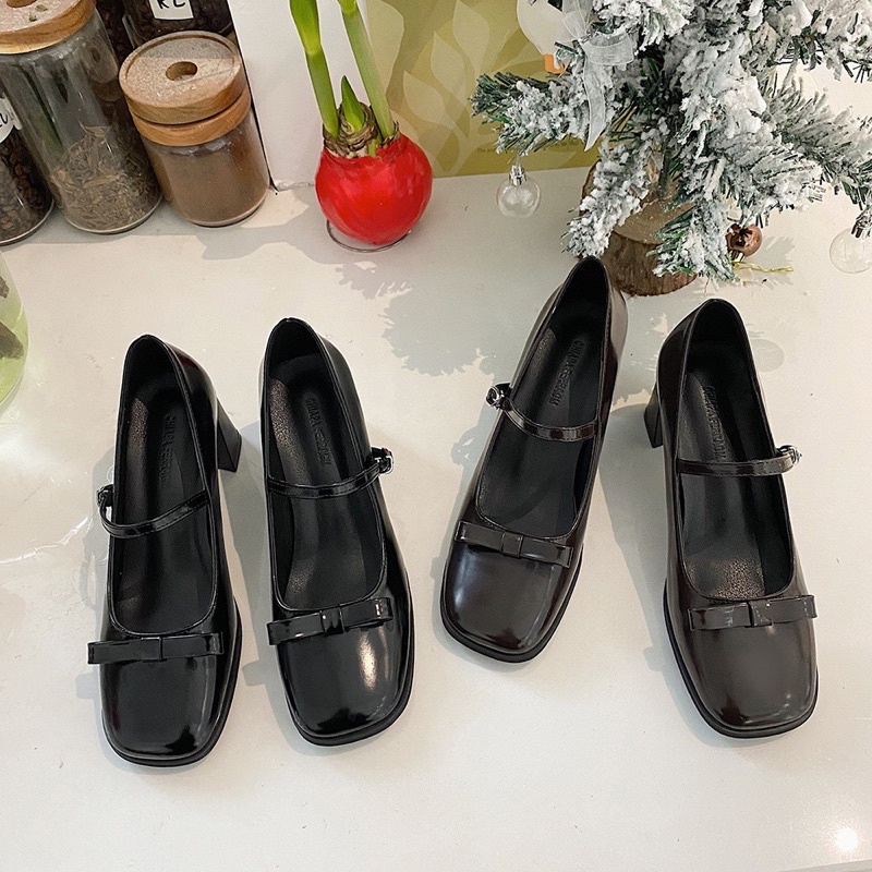 Giày cao gót búp bê tiểu thư Mary Jane vintage GB237 Eudora899