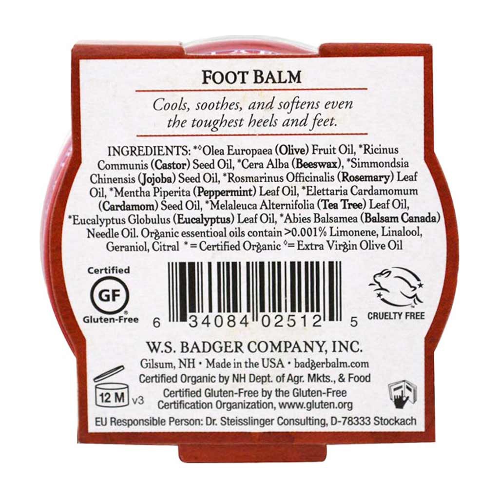 Badger - Sáp Hữu Cơ Chăm Sóc Bàn Chân - Foot Balm [USDA Organic]