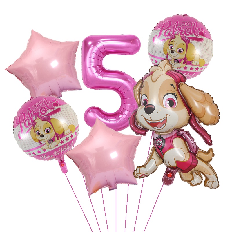 MARSHALL Bong Bóng Nhôm Hình Chú Chó Cứu Hộ Trong Phim Paw patrol Trang Trí Tiệc Sinh Nhật Cho Bé