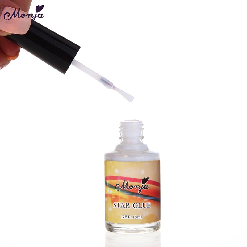 MONJA [Hàng mới về] Keo Dán Trang Trí Móng Tay Nghệ Thuật Diy 15ml
