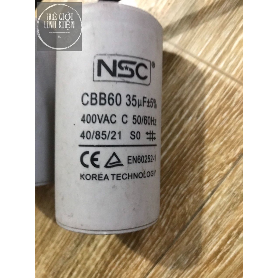 Tụ 35uf hàng tốt dùng thay thế motor máy bơm máy rửa xe máy nén khí động cơ 1 pha hàng tốt