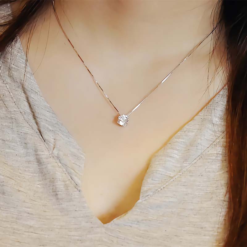 Dây chuyền mạ bạc 925 đính đá zircon thời trang