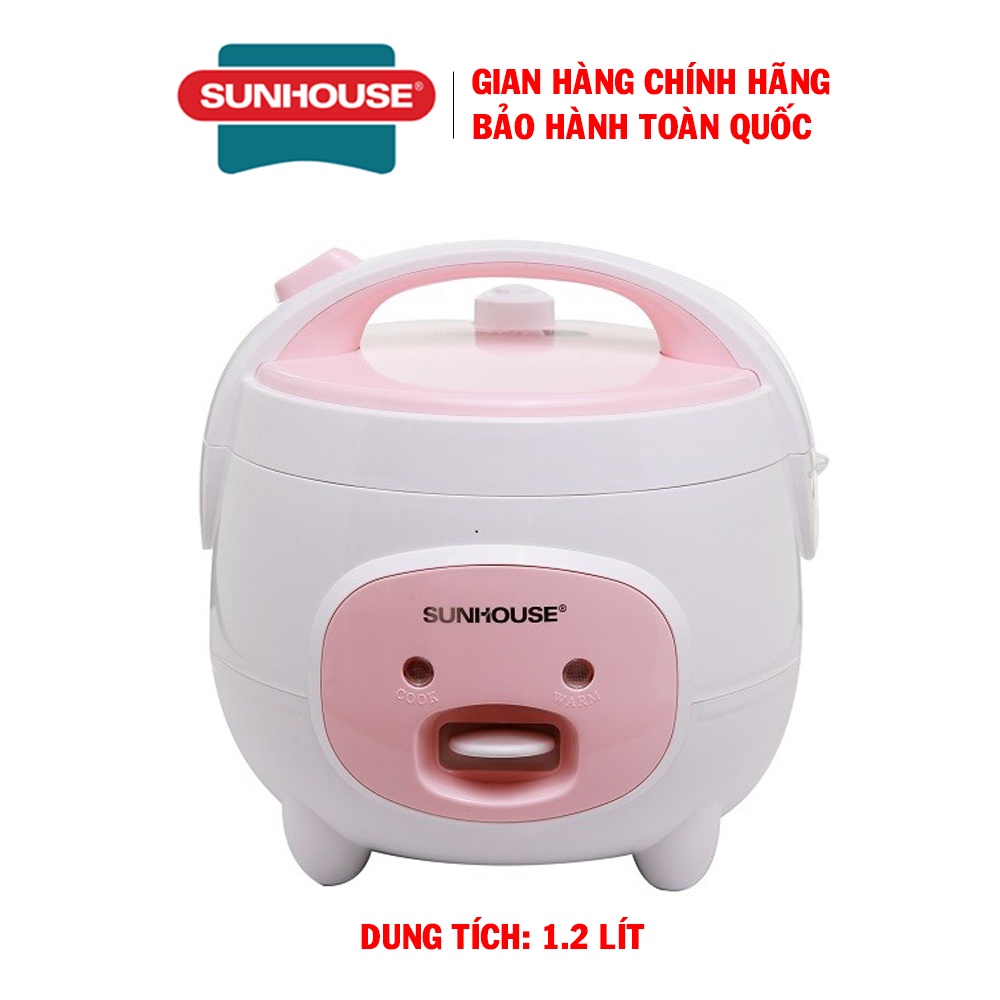 [Mã ELMALL10 giảm 10% đơn 500K] Nồi cơm điện Sunhouse SHD8217W, Công suất 500W, Dung tích 1.2 lít