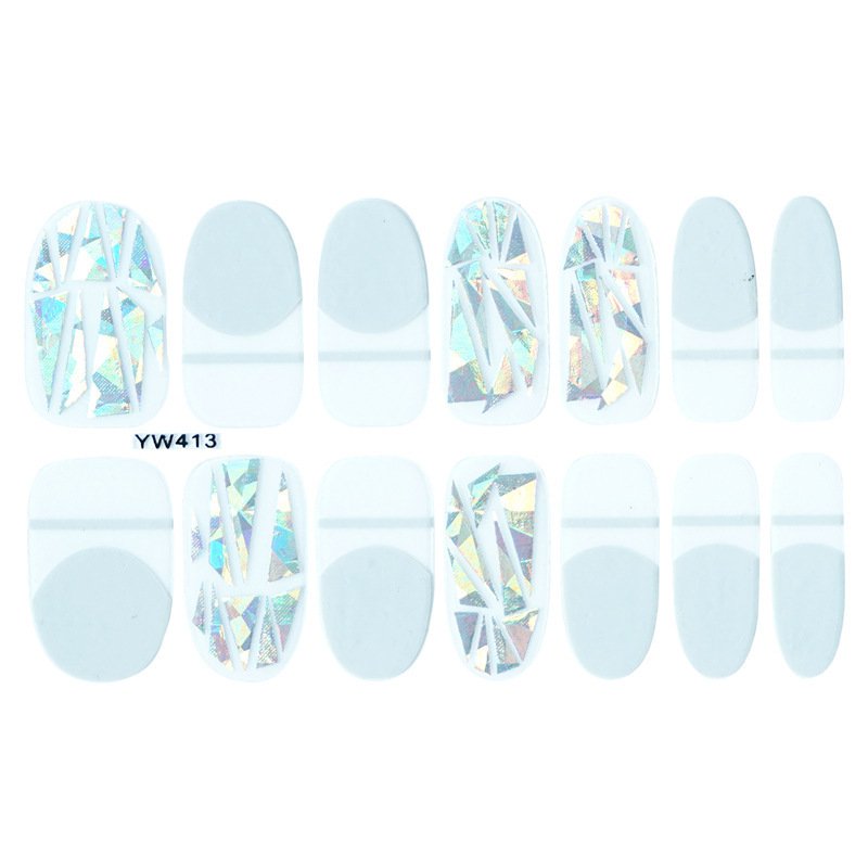 Bộ 14 miếng dán móng tay giả nhiều màu sắc dành cho bé gái,Miếng dán móng tay NailNina, miếng dán móng tay, miếng dán móng tay giả YW397-436