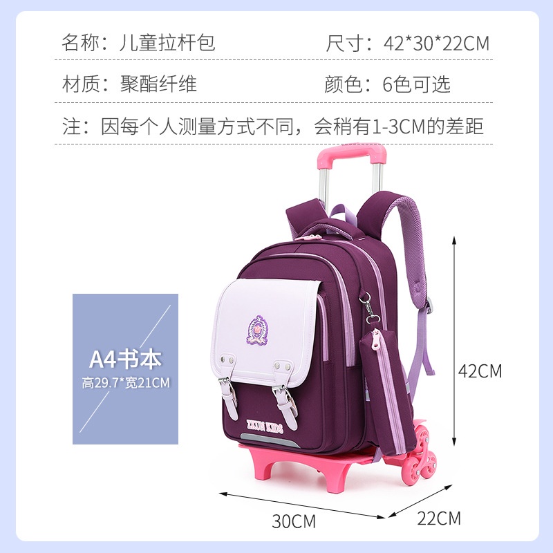 Ba Lô Đi Học Có Bánh Xe Kéo Và 6 Bánh Xe Tiện Lợi Dành Cho Bé