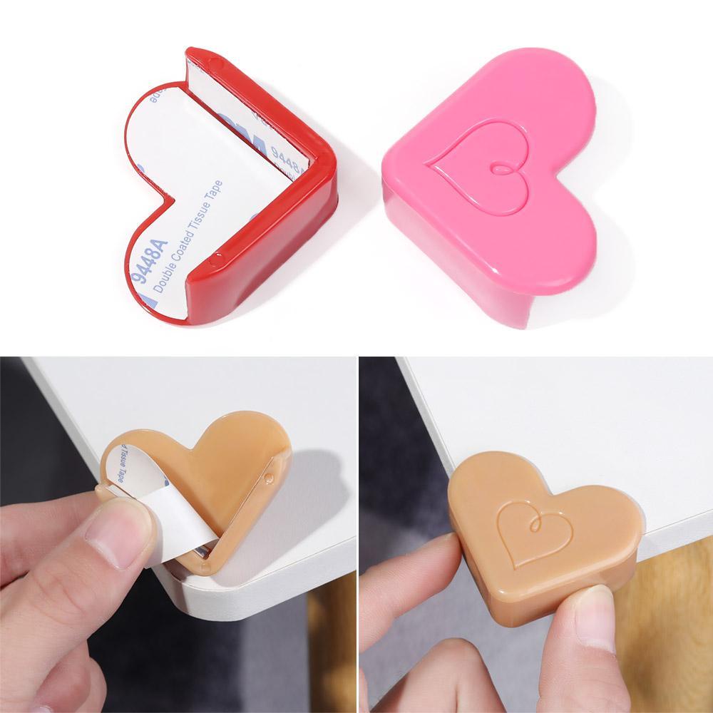 Set 4 Phụ Kiện Bọc Góc Bàn Hình Trái Tim Mềm Mại Bảo Vệ An Toàn Cho Bé Sơ Sinh