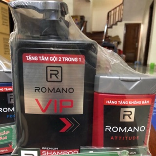 DẦU GỘI - SỮA TẮM ROMANO VIP 650g tặng chai tắm gội 2in1