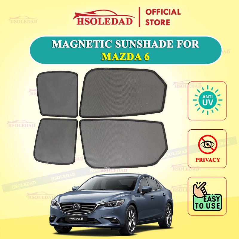 Rèm che nắng nam châm cho xe Mazda 6, bộ 4 tấm cho 4 cửa, hàng loại 1 cao cấp nhất, vừa khít kính
