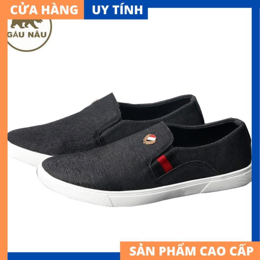 Giày lười nam full đen thời trang cực ngầu VP212 Gấu nâu [HÀNG CAO CẤP] | WebRaoVat - webraovat.net.vn