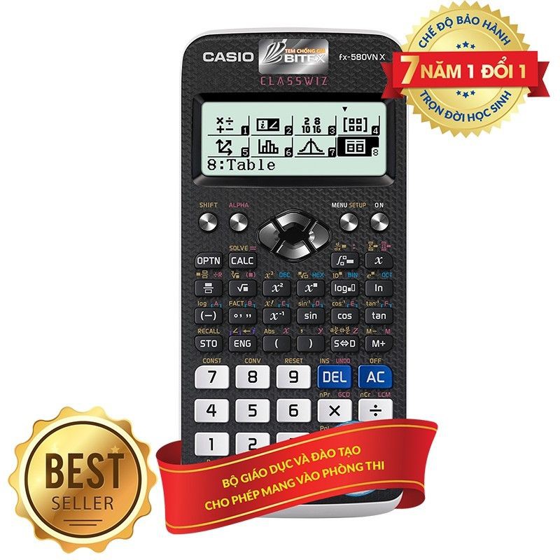 Máy tính Casio FX 580VN X Hàng chính hãng bảo hành 7 năm(casio 580vnx)