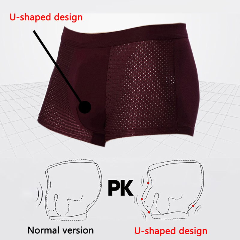 Quần lót boxer thoáng khí gợi cảm cho nam size L-5XL